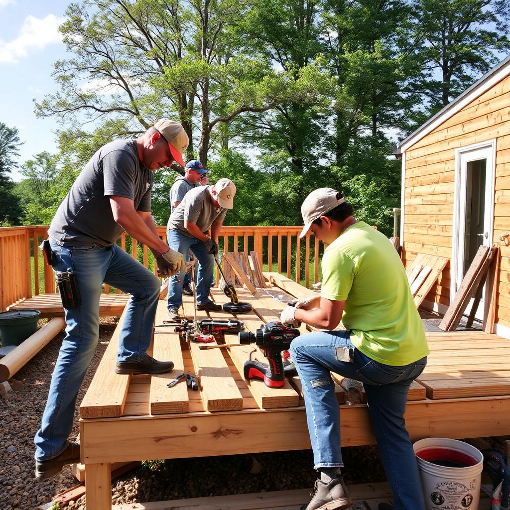 Deck construction plans and building permit documents for Massachusetts project